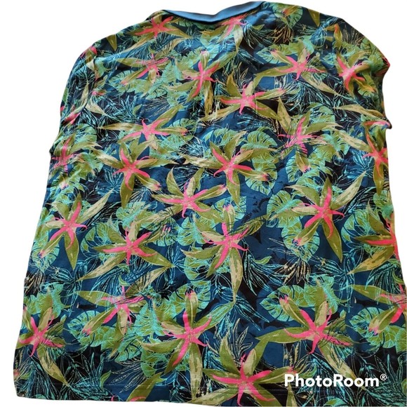 Windham Pointe Lge Tropical Hawaiian Short Sleeved Men's Shirt - Picture 2 of 3